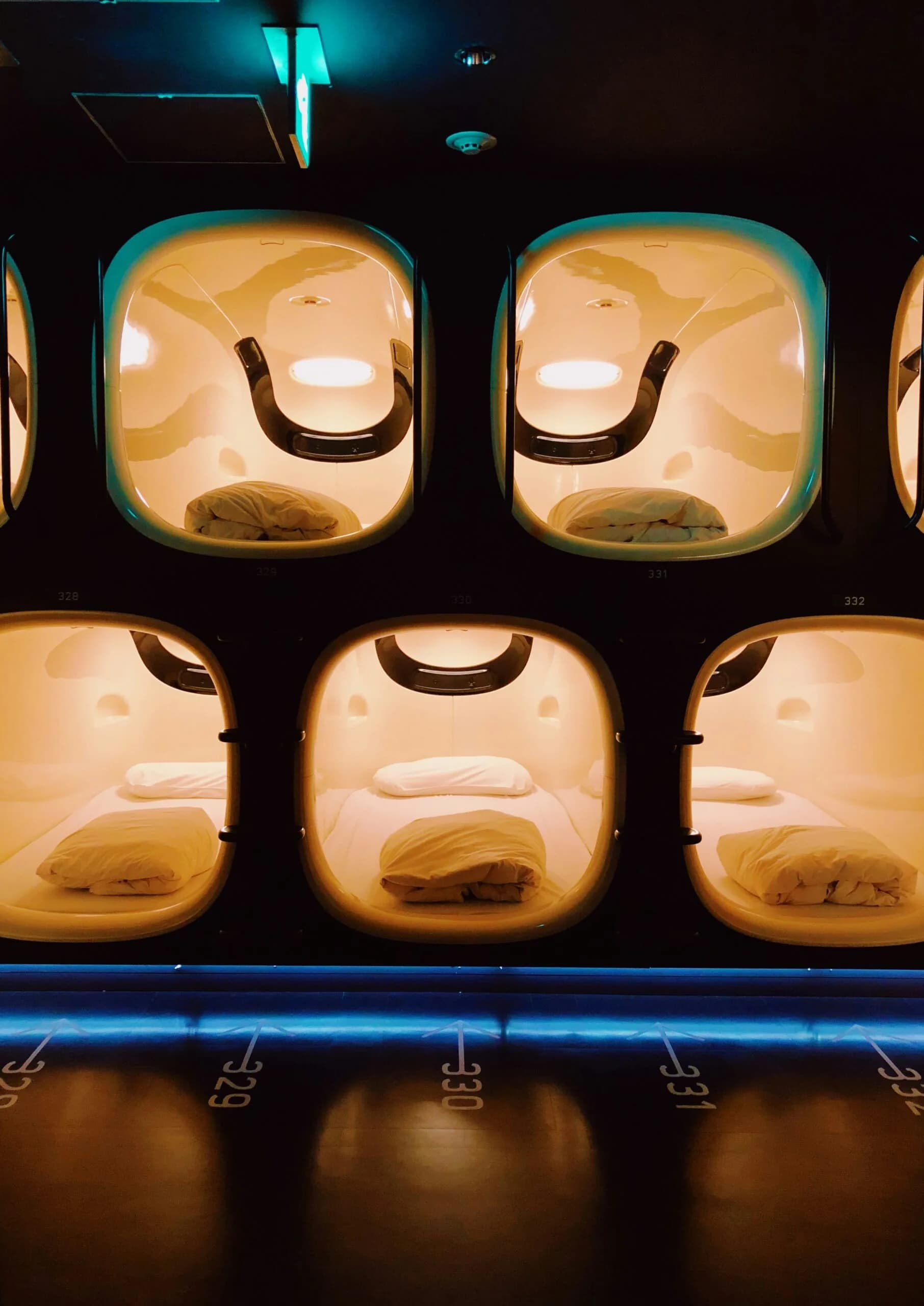 Photo d'un capsule hotel
