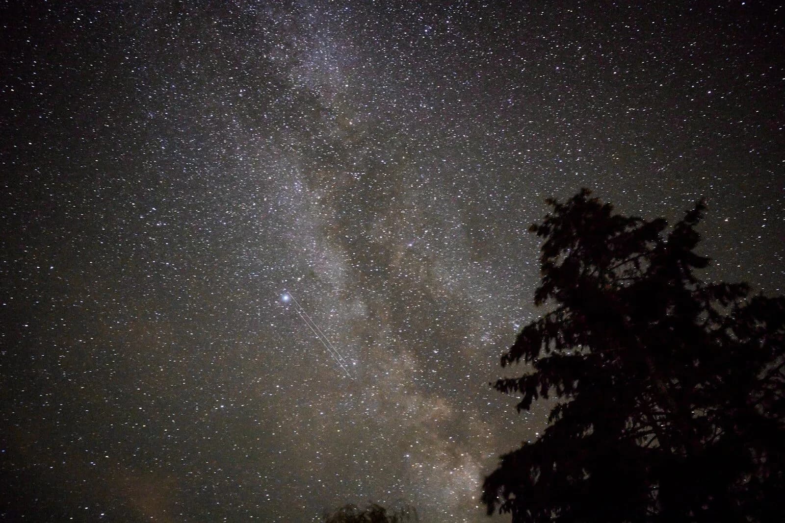 astrophotographie de la voie laiteuse de la voie de la poussière